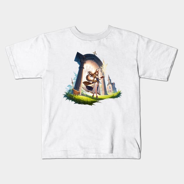 Fantasy Cleric Theme Kids T-Shirt by KawaiiDreamyPixie